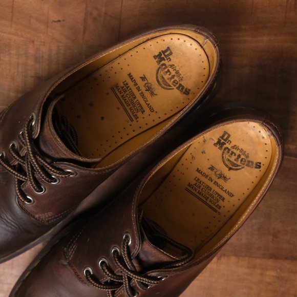 Doc Martens mens oxfords Made in England leather Brown Size 9 - Picture 7 of 11